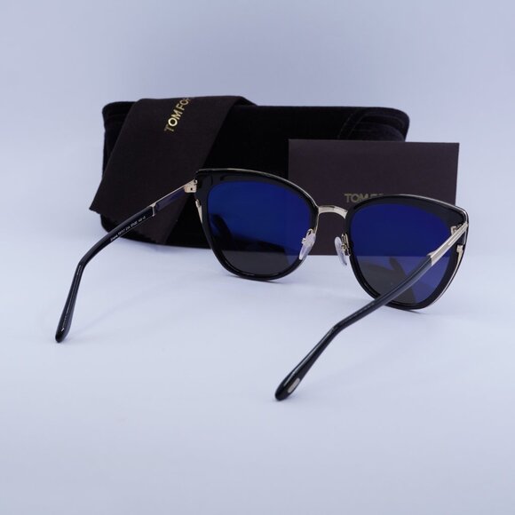 Tom Ford Simona FT0717 01A Cat Eye Sunglasses – Black/Smoke - Picture 4 of 9